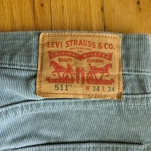 Gray Corduroy 511 34W  34L  never worn!